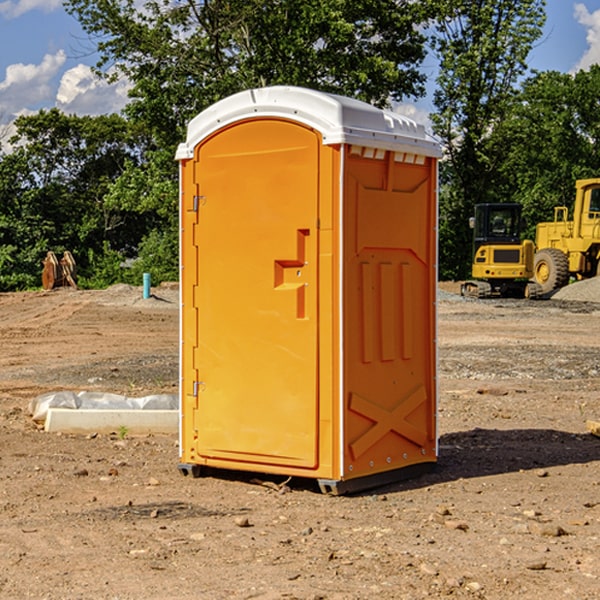 can i customize the exterior of the portable toilets with my event logo or branding in Caruthers California